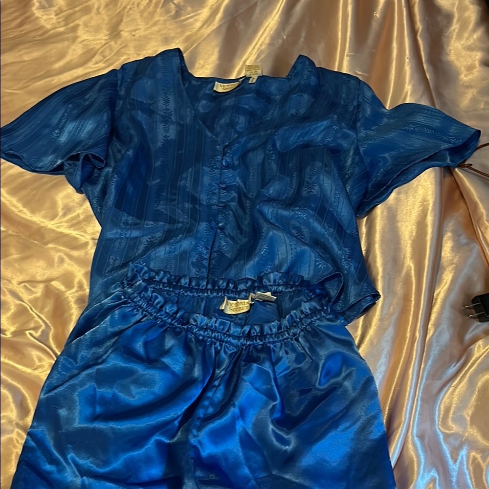 Victoria's Secret Royal Blue Satin Fabric